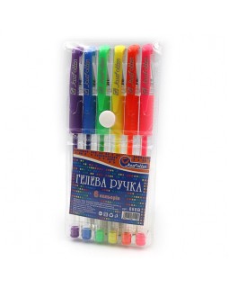 Набір гелевих ручок неон 6 кольорів, PVC, J.Otten