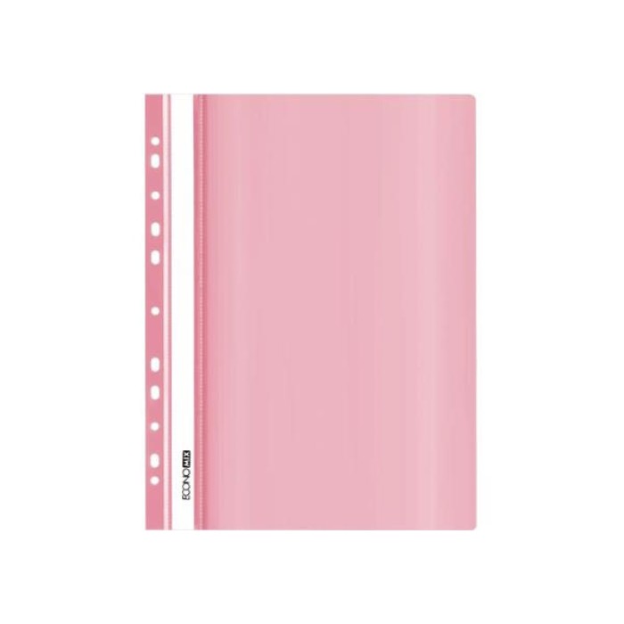 Папка-швидкозшивач А4 з прозорим верхом та перфорацією рожева, ТМ Economix