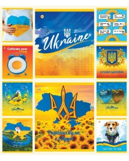 Зошит, 36 аркушів, клітинка, «Україна мікс», ТМ Тетрада