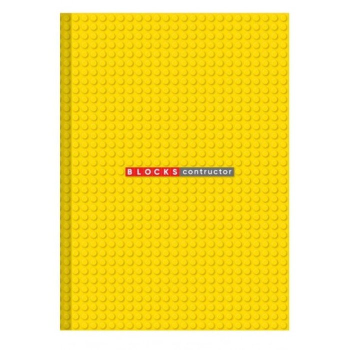 Канцелярська книга «Blocks contructor» на 96 аркушів у клітку, тв. палітурка, ламінована обкладинка
