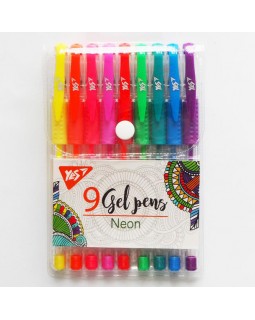 Набір ручок «Neon», гелевих, 9 кольорів, ТМ YES