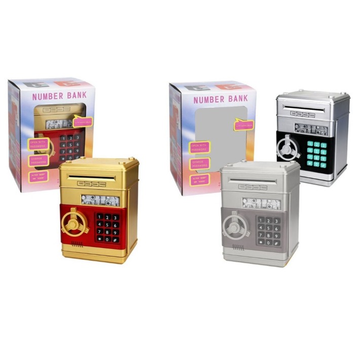 Скарбничка-сейф електронний, в асортименті, у коробці 15х15х21 см