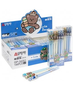 Ручка «Cute Bear», гелева, пиши-стирай, 0,38 мм, синя, ТМ Aodemei