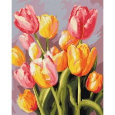 Набір для розпису по номерах «Весняний букет», 40х50 см, ТМ Ідейка