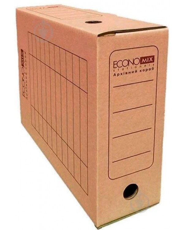 Бокс архівний для документів, картонний, коричневий, 100 мм, ТМ Economix