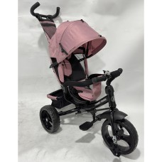 Велосипед 3-коліснийз гальмами, колеса з EVA 12 та 10 дюймів, на підшипнику, рожевий