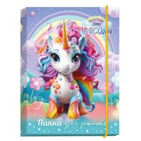 Папка для зошитів «Єдиноріжка» В5 картонна на гумках, ТМ Рюкзачок
