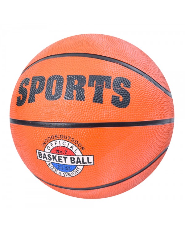 М'яч баскетбольний розмір 7, гума, 580-600 г, 12 панелей, у пакеті