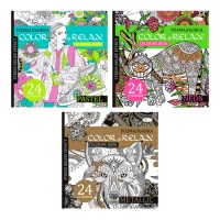 Розмальовка-антистрес «Color & Relax» на 24 аркуші з м`якою обкладинкою 22,5х23 см, в асортименті, ТМ Апельсин