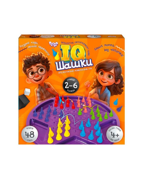 Гра настільна розвиваюча «IQ Шашки» у коробці 25х25х4 см, ТМ Данко Тойс