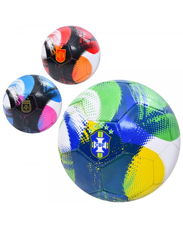 М'яч футбольний № 5 з ПВХ 1,8 мм вагою 300-320 г, в асортименті, у пакеті