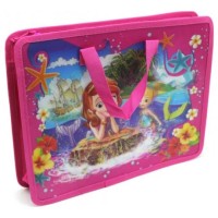 Папка-портфель «Русалонька» А4 на блискавці з тканинними ручками, ТМ Leader