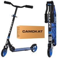 Самокат 2-колісний на алюмінієвій рамі, колесами ПУ 145 мм, кермом 79-90 см, підніжкою 52-32х10,5 см та фомовими ручками