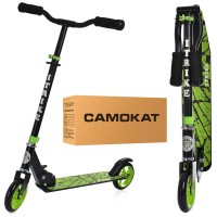 Самокат 2-колісний на алюмінієвій рамі з колесами ПУ 145 мм, кермом 79-90 см, підніжкою 52-32х10,5 см та фомовими ручками