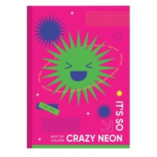 Блокнот «CREAZY NEON» на 48 аркушів у клітку А6, тв. палітурка, лам. обкладинка, в асортименті