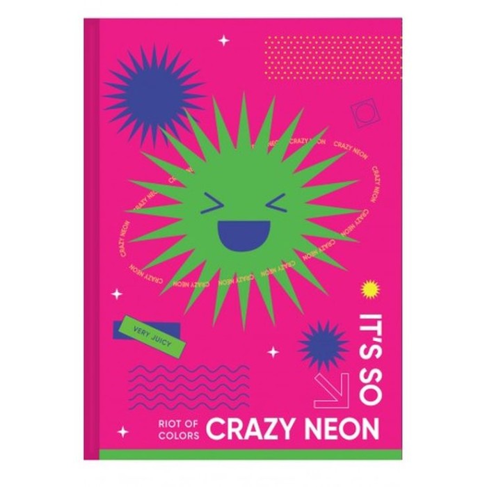 Блокнот «CREAZY NEON» А6 на 48 аркушів у клітинку з твердою ламінованою обкладинкою, в асортименті, ТМ Рюкзачок