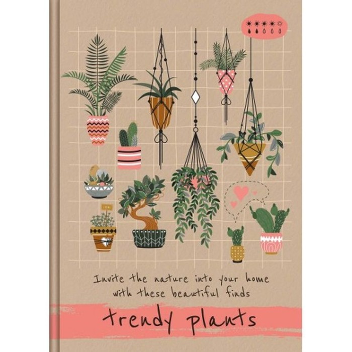 Блокнот «TRENDY PLANTS» А5 на 176 аркуші у клітку з кортонною обкладинкою, в асортименті, ТМ Рюкзачок