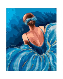 Картина за номерами з алмазною мозаїкою «Чарівна балерина» 40х50 см., SANTI
