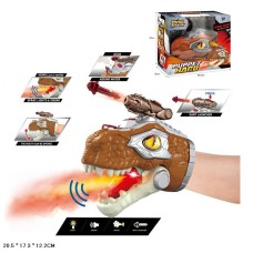 Динозавр 18 см зі світлом та звуком, стріляє дротиками та випускає пар, на батарейці, у коробці 20,5х17,3х12,2 см