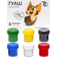 Фарби гуашеві на 6 кольорів по 10 мл, Гамма-Н