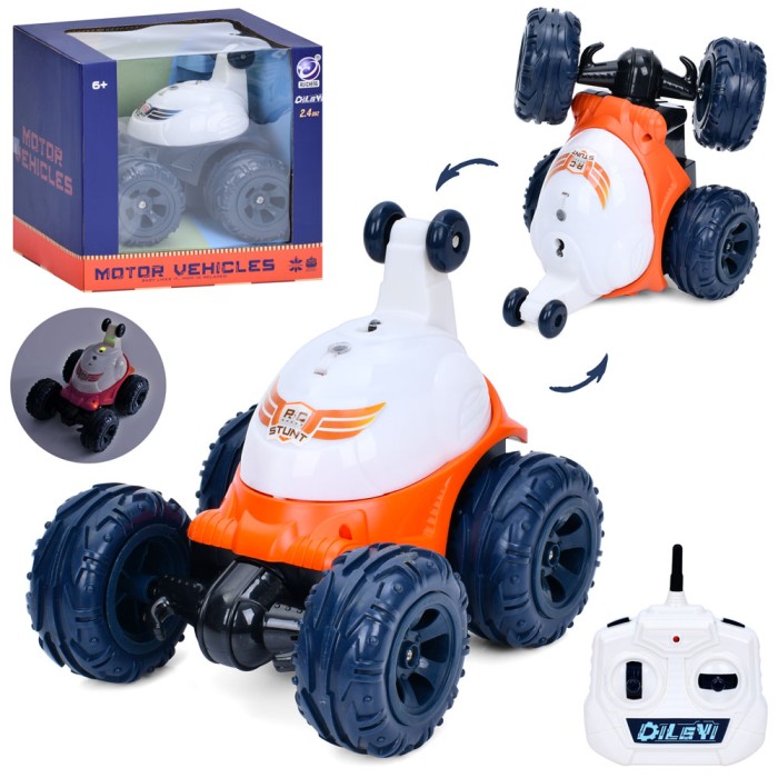 Машинка 18 см трюкова р/к 2,4G, з парою, димом та світлом, на батарейці, в асортименті, у коробці