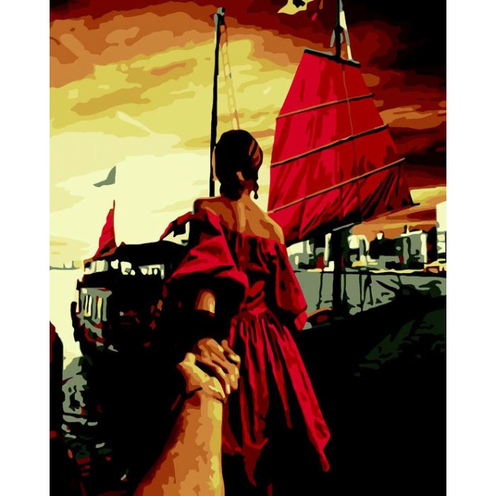 Картина за номерами «Багряні вітрила» 40х50 см, у коробці, TM ZiBi