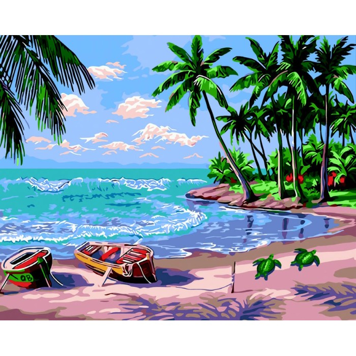 Картина за номерами «Райські острови» 40х50 см, у коробці, TM ZiBi