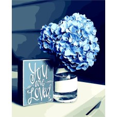 Картина за номерами «Гортензія» 40х50 см, у коробці, TM ZiBi