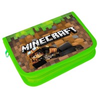 Пенал із двома відворотами «Майнкрафт» 21х13,5х4 см, ТМ Leader