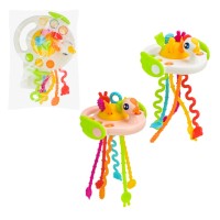 Брязкальце тактильне з рухомими частинами, в асортименті, у пакеті 12х25х10 см