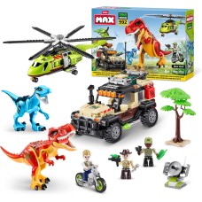 Конструктор «MAX-DINO ADVENTURE» на 592 деталі з фігурками, у коробці, Zuru