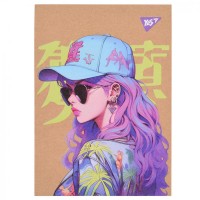Блокнот «Anime girl» А6 на 80 аркушів у клітинку, ТМ YES
