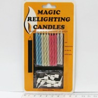 Набір свічок для торта «Magic» незатухаючих з 10 штук по 5,5х0,4 см, в асортименті