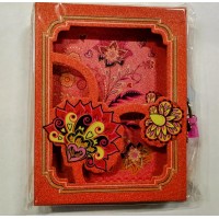 Блокнот «Квіти» на замочку 12,5х14,5 см на 45 аркушів у лінію, у коробці 13х15 см, ТМ J.Otten