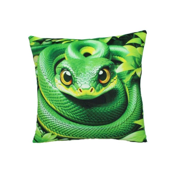 М`яка іграшка «Подушка Змія» 31х31х9 см з принтом 2, ПП Копиця
