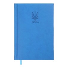 Щоденник датований «HERALDRY 2025» A6 на 336 сторінок обкладинка зі шкірзаму, світло-синій, ТМ Buromax