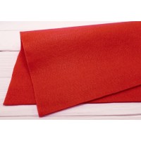 Фетр 21х30 см товщиною 1,2 мм 8 аркушів, червоний, ТМ Мандарин