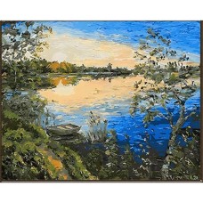 Набір з алмазною мозаїкою «Світанок біля води» 30х40 см, ТМ Strateg