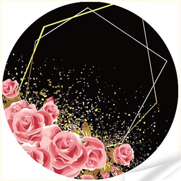 Картина за номерами на вінілі «Золота ніжність троянд» 30х30 см, ТМ Strateg