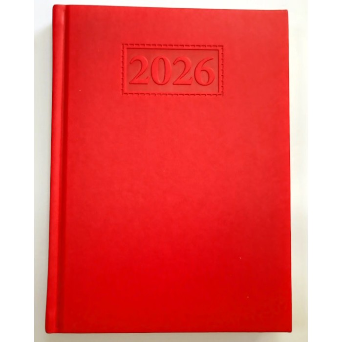 Щоденник датований «GENTLE 2026» A5 на 336 сторінок з обкладинкою зі шкірзаму, червноний, ТМ Buromax