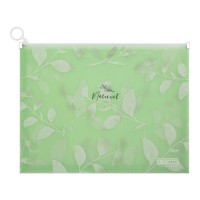 Папка-конверт на zip-блискавці, А4, матовий пластик, ARABESKI, зелений