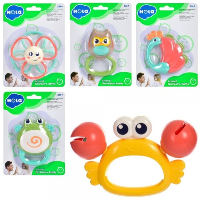 Брязкальце «Тваринка» 10 см, в асортименті, на планшетці 14х19,5х5,5 см