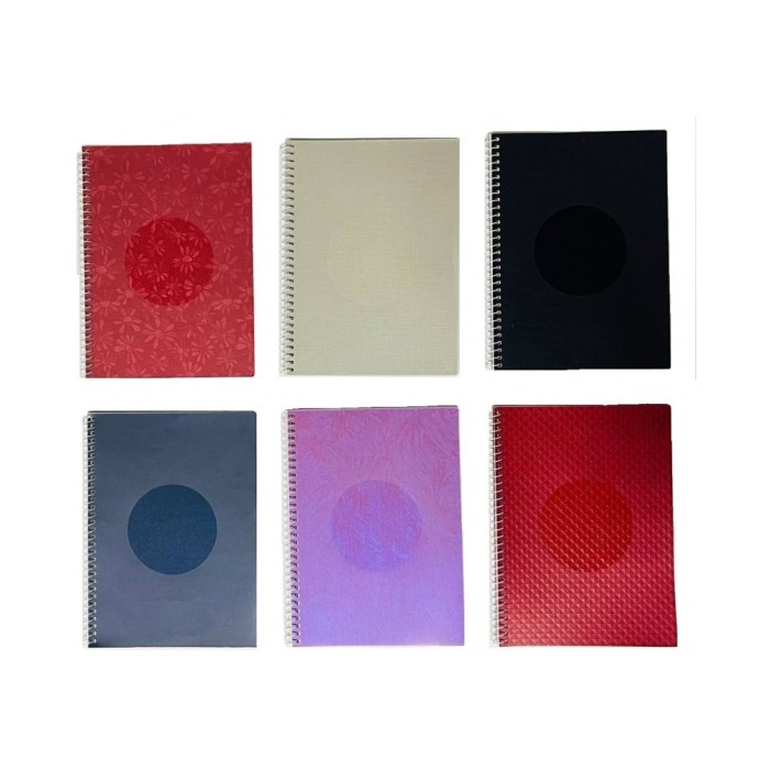 Блокнот А5 на 40 аркушів у клітинку на спіралі збоку та пластиковою обкладинкою, ТМ Economix