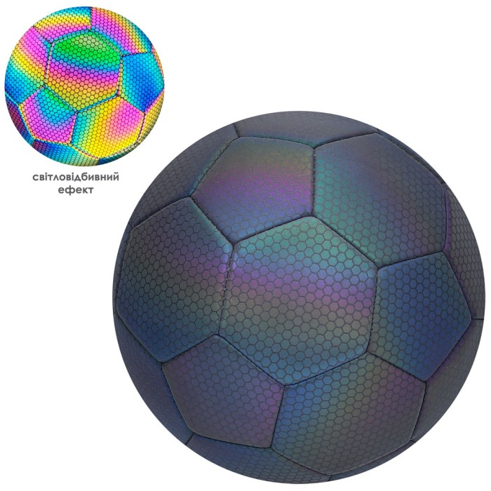 М'яч футбольний 5 розміру з TPU 3,5 мм вагою 380-400 г зі світловідбивним ефектом, у пакеті