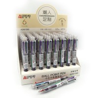 Ручка дитяча кулькова автомататична на 6 кольорів, 0,7 мм, ТМ Aodemei