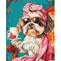 Картина за номерами «Грайливе ши-тсу» 40х50 см, ТМ Ідейка