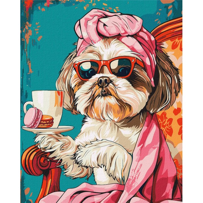 Картина за номерами «Грайливе ши-тсу» 40х50 см, ТМ Ідейка