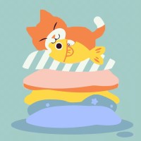 Картина за номерами «Кіт на подушці з ласощами» 20х20 см, ТМ Strateg