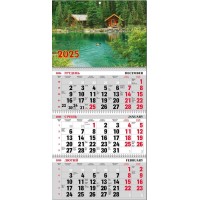 Календар настінний квартальний на 3 пружини 2025