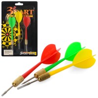 Набір з 3 дротиків з голкою по 11см, в асортименті, на планшетці 11х19х2,5 см